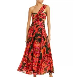 Farm Rio Blooming Garden One Shoulder Maxi Dress